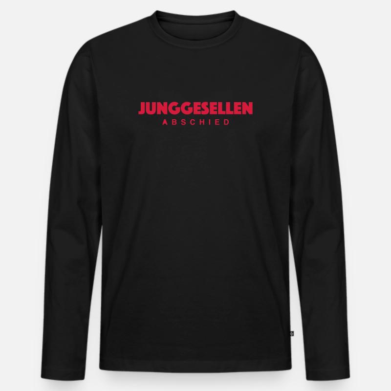 Junggesellen - Männer Premium Bio Langarmshirt - Schwarz