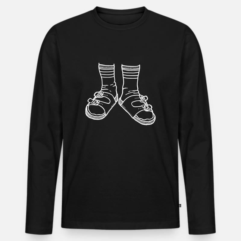 Stolzer Alman - Männer Premium Bio Langarmshirt - Schwarz