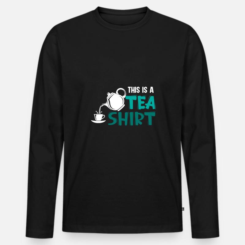 Mein Morgenritual Tee - Männer Premium Bio Langarmshirt - Schwarz