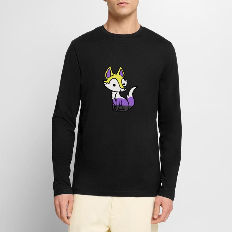 Nonbinary Fox Nonbinary Pride Men's Premium Organic Long Sleeve Shirt