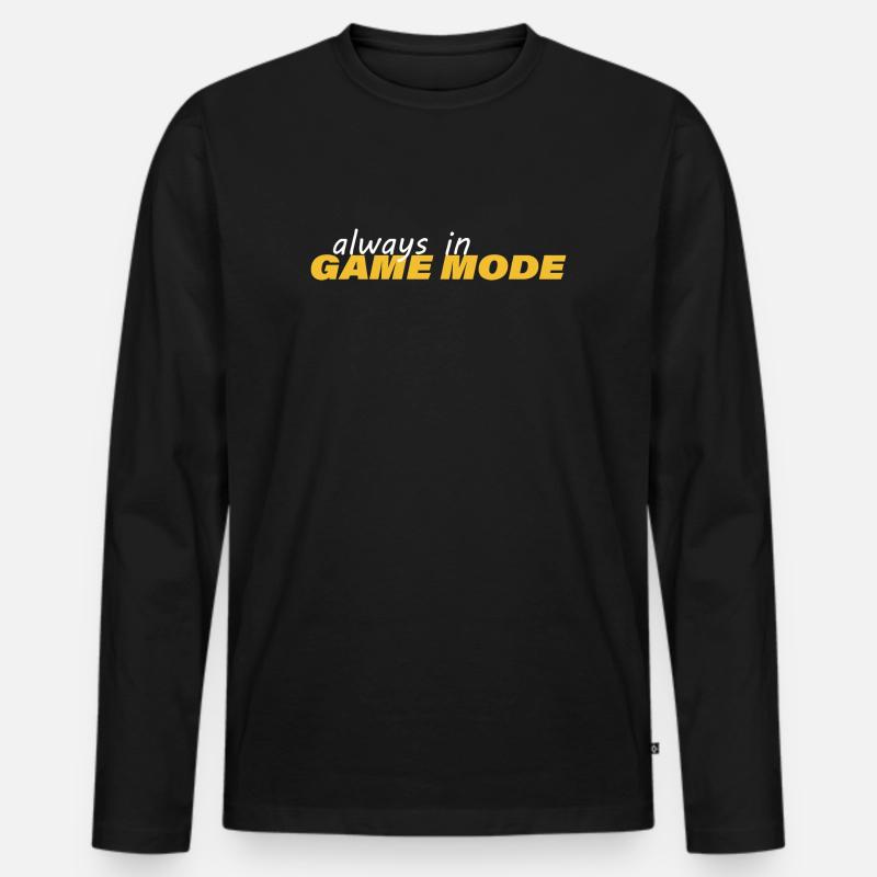 ALWAYS IN GAME MODE - Männer Premium Bio Langarmshirt - Schwarz