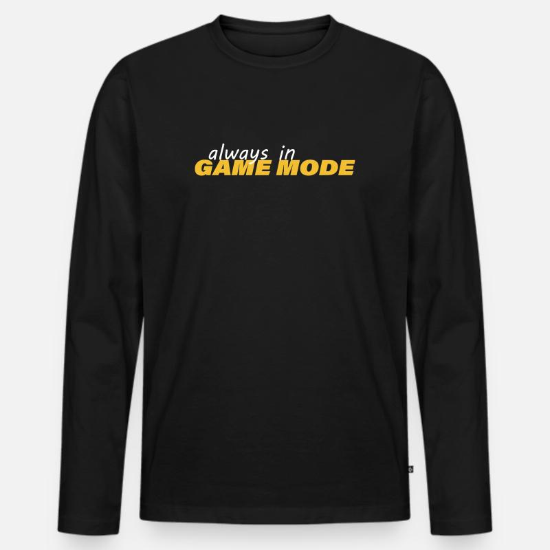 ALWAYS IN GAME MODE - Men's Premium Organic Long Sleeve Shirt - black