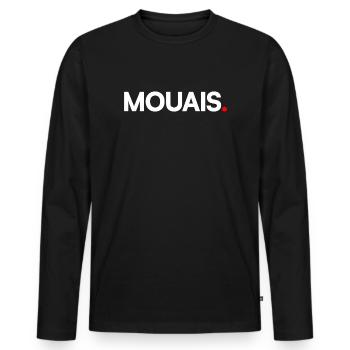 YES | Minimalist humor reaction - Men's Premium Organic Long Sleeve Shirt - black - Front - Nico (187cm)