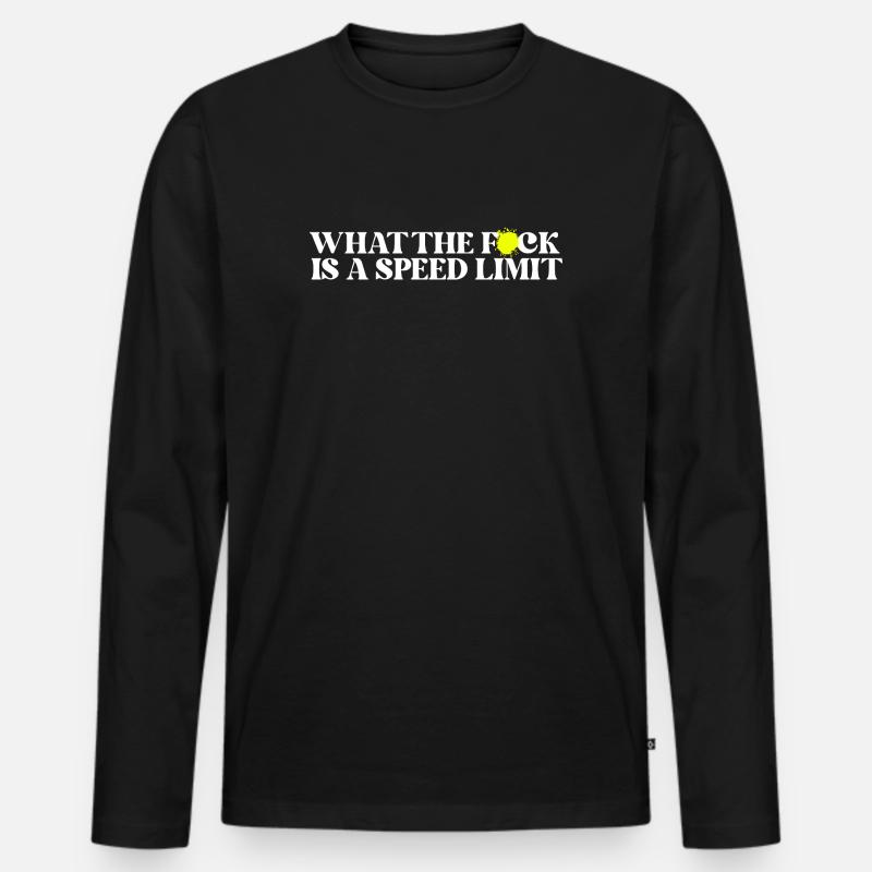 Auto - Männer Premium Bio Langarmshirt - Schwarz