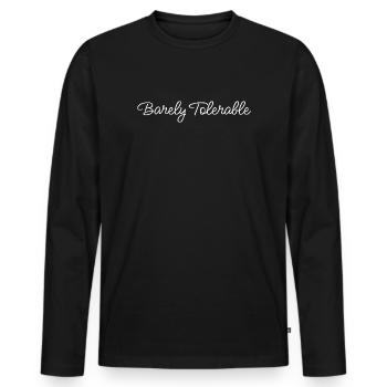 Pride And Prejudice - Barely Tolerable IV - Men's Premium Organic Long Sleeve Shirt - black - Front - Nico (187cm)