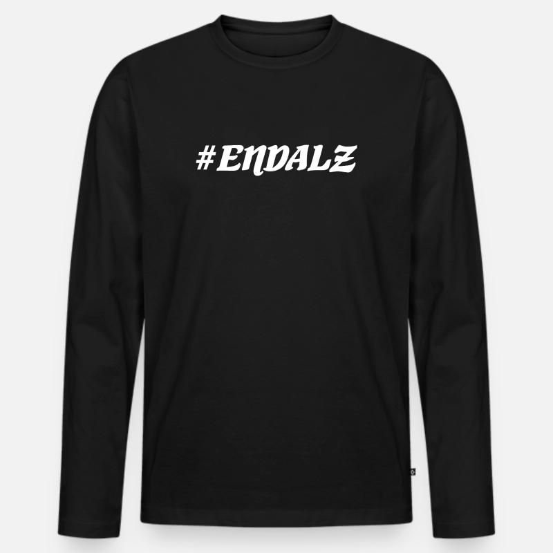 endalz - Männer Premium Bio Langarmshirt - Schwarz