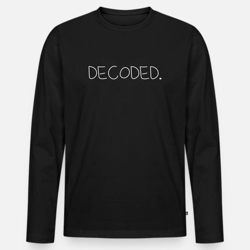 Decoded - Männer Premium Bio Langarmshirt - Schwarz