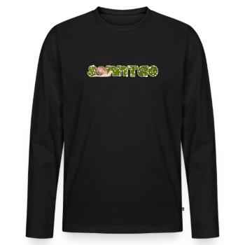 Escargot du dimanche - T-shirt manches longues Premium bio Homme - noir - Devant - Nico (187cm)