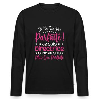 Ein mehr als perfekter Regisseur, ein Traumjob - Männer Premium Bio Langarmshirt - Schwarz - Vorne - Nico (187cm)