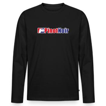MLW - Team PinotNoir - Männer Premium Bio Langarmshirt - Schwarz - Vorne - Nico (187cm)