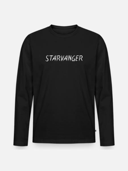 Starvanger Bold Brush Wordmark - T-shirt manches longues Premium bio Homme - noir
