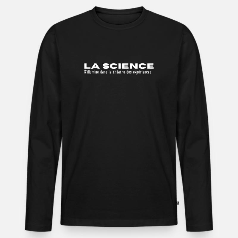 LA SCIENCE... in Erlebnissen - Männer Premium Bio Langarmshirt - Schwarz