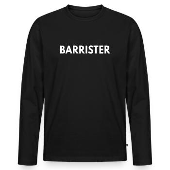  Barrister Law Professional Lawyer Gift - Men's Premium Organic Long Sleeve Shirt - black - Front - Nico (187cm)
