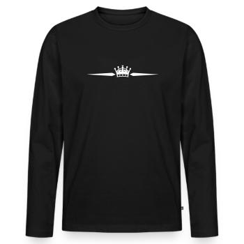 Crown Majesty - Men's Premium Organic Long Sleeve Shirt - black - Front - Nico (187cm)