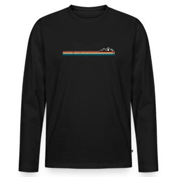 Awaiting design input - Men's Premium Organic Long Sleeve Shirt - black - Front - Nico (187cm)