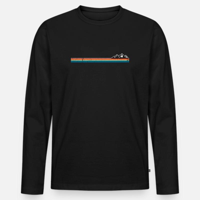 Warten auf Designeingabe - Männer Premium Bio Langarmshirt - Schwarz