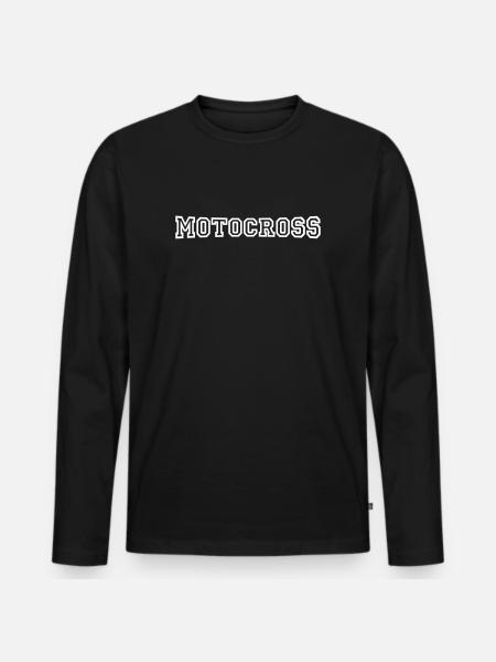 Motocross - Men's Premium Organic Long Sleeve Shirt - black