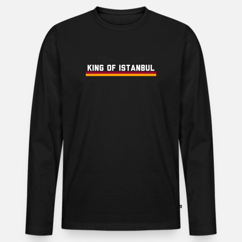 Aslan Istanbul - Männer Premium Bio Langarmshirt - Schwarz