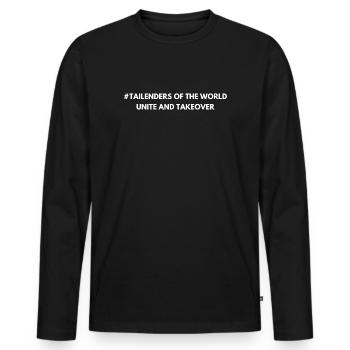 Die Schlepper der Welt vereinigen sich - Männer Premium Bio Langarmshirt - Schwarz - Vorne - Nico (187cm)