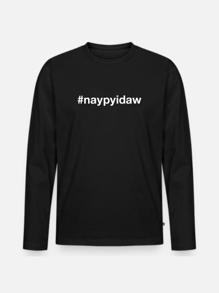 Naypyidaw, Myanmar - Men's Premium Organic Long Sleeve Shirt - black
