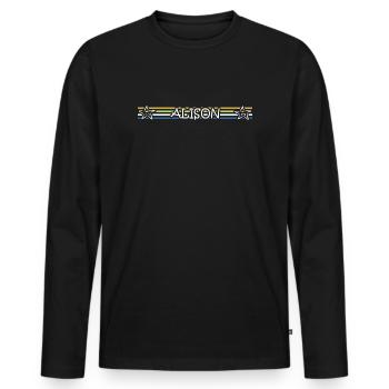 Birth Alison - Men's Premium Organic Long Sleeve Shirt - black - Front - Nico (187cm)