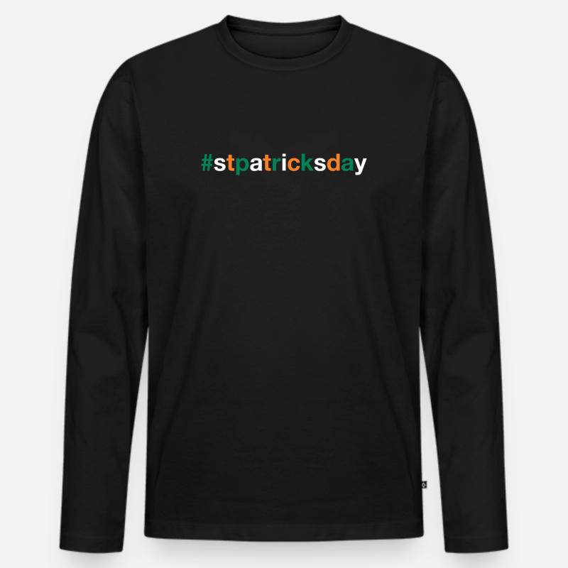 ST PATRICKS DAY - Männer Premium Bio Langarmshirt - Schwarz