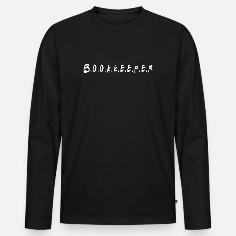 Buchhalter-Definition – lustiges Buchhaltungsgeschenk - Männer Premium Bio Langarmshirt - Schwarz