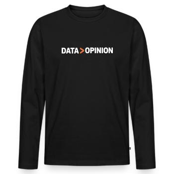 Data Over Opinion Statistics Analysis Science - Men's Premium Organic Long Sleeve Shirt - black - Front - Nico (187cm)