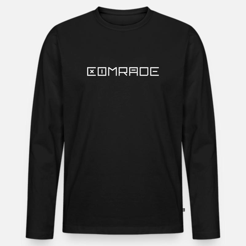 comrade_white - Männer Premium Bio Langarmshirt - Schwarz