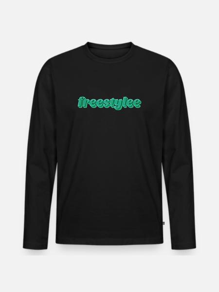 👽 ALIENWEAR™ - Men's Premium Organic Long Sleeve Shirt - black