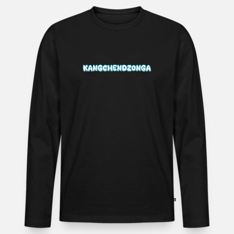 Trekking Kangchendzoenga - Männer Premium Bio Langarmshirt - Schwarz