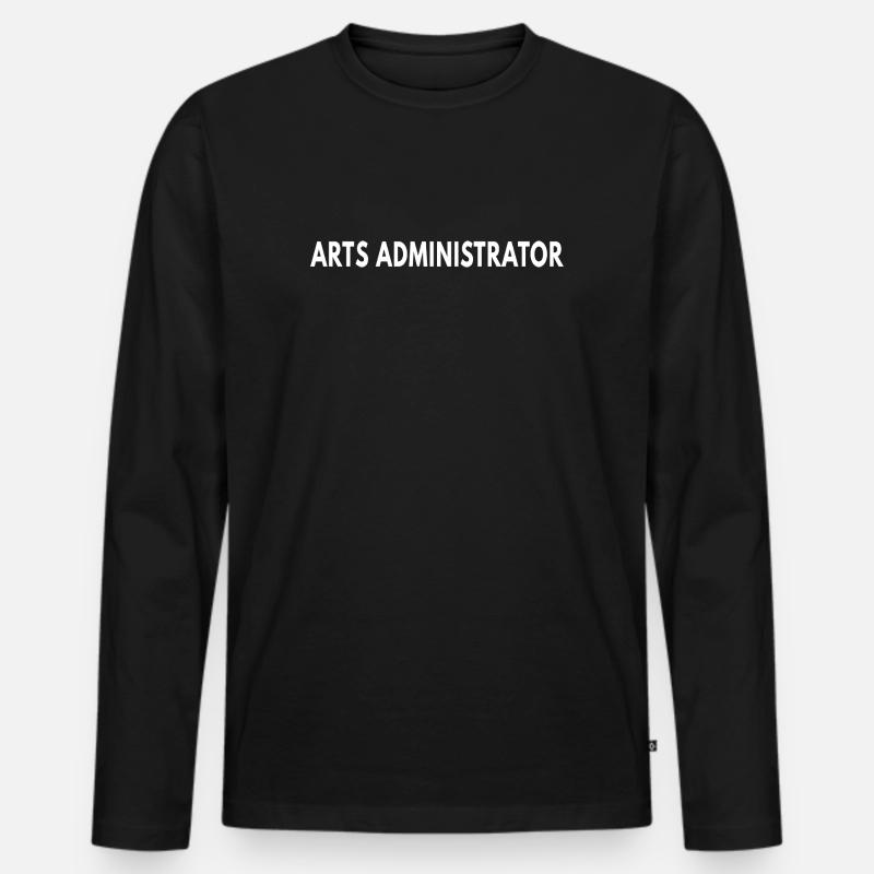Kunstadministrator - Männer Premium Bio Langarmshirt - Schwarz