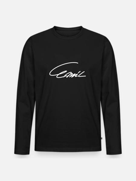 emil font graffiti naam - Mannen Premium Bio shirt met lange mouwen - zwart
