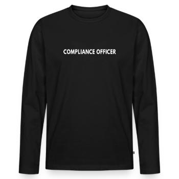 Compliance-Beauftragter Risikospezialist - Männer Premium Bio Langarmshirt - Schwarz - Vorne - Nico (187cm)