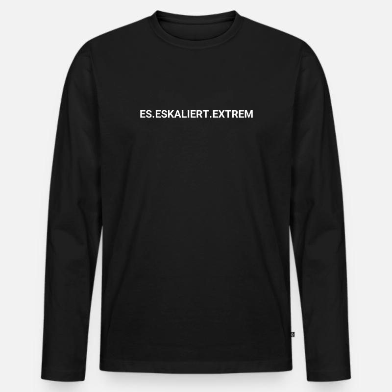 ES ESKALIERT EXTREM - Männer Premium Bio Langarmshirt - Schwarz