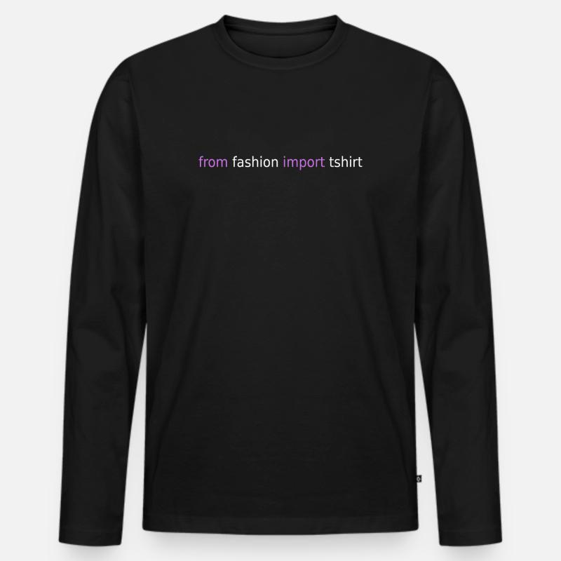 Python Shirt - Men's Premium Organic Long Sleeve Shirt - black