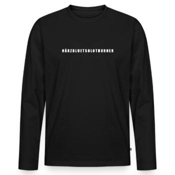 Härzbluetsolothurn Canton of Solothurn - Men's Premium Organic Long Sleeve Shirt - black - Front - Nico (187cm)