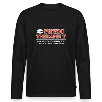 Physiotherapeut Physiotherapeut Physio Geschenk - Männer Premium Bio Langarmshirt - Schwarz - Vorne - Nico (187cm)