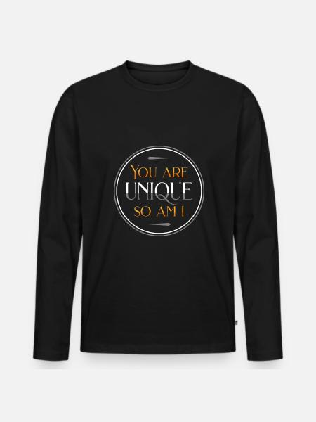 tu es unique, moi aussi - T-shirt manches longues Premium bio Homme - noir