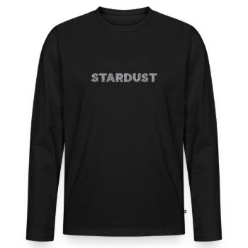 Stardust › Logo - Men's Premium Organic Long Sleeve Shirt - black - Front - Nico (187cm)