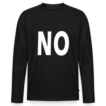 Non - T-shirt manches longues Premium bio Homme - noir - Devant - Nico (187cm)