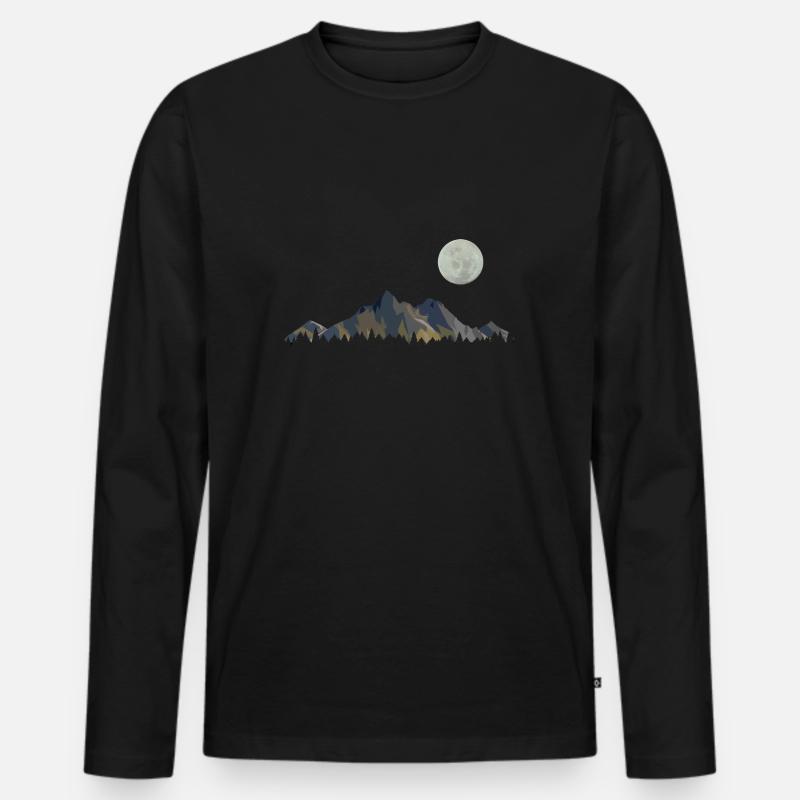 ASTRONOMY: Moon - Männer Premium Bio Langarmshirt - Schwarz