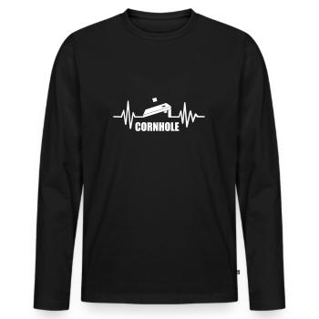 Cornhole - Men's Premium Organic Long Sleeve Shirt - black - Front - Nico (187cm)