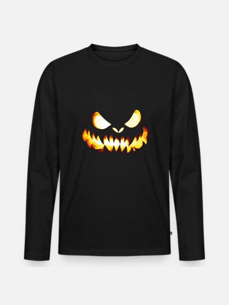 AI Pumpkin - Men's Premium Organic Long Sleeve Shirt - black
