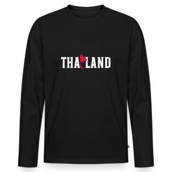 Thailand - Men's Premium Organic Long Sleeve Shirt - black - Front - Nico (187cm)