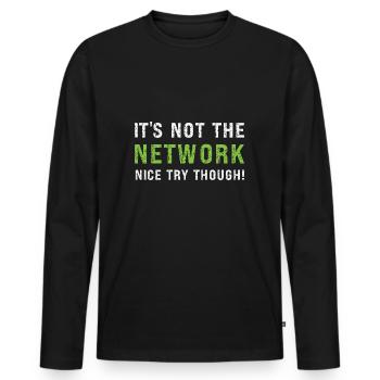 Administrateur réseau Ingénieur réseau - T-shirt manches longues Premium bio Homme - noir - Devant - Nico (187cm)