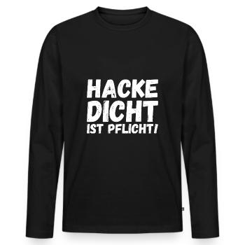 Lustiger Trinkspruch Alkohol Bier Saufen Party - Männer Premium Bio Langarmshirt - Schwarz - Vorne - Nico (187cm)