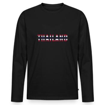 La Thaïlande - T-shirt manches longues Premium bio Homme - noir - Devant - Nico (187cm)