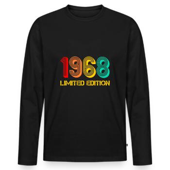 1968 Édition limitée Année de naissance 1968 Cadeau - T-shirt manches longues Premium bio Homme - noir - Devant - Nico (187cm)