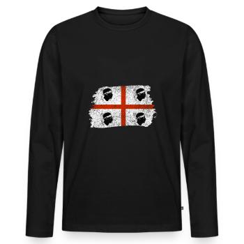 Sardaigne - T-shirt manches longues Premium bio Homme - noir - Devant - Nico (187cm)